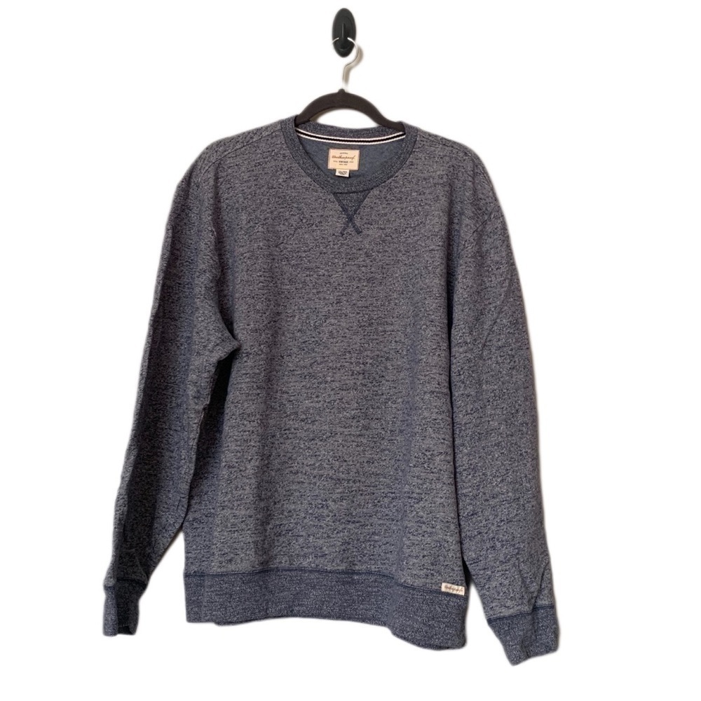 Weatherproof Crew Neck Sweater Blue Gray White Long Sleeve